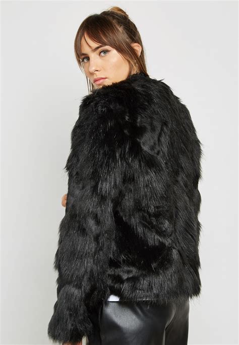 Buy Mango Black Faux Fur Coat For Women In Riyadh Jeddah