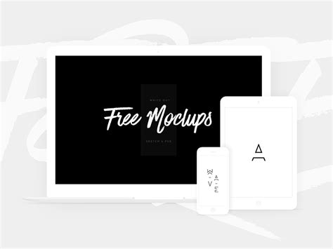 White Apple Devices Mockups Psd Freebie Supply