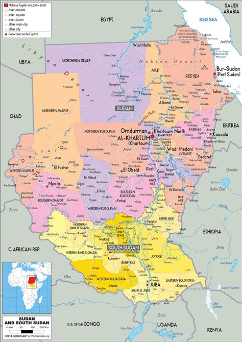 South Sudan Map (Political) - Worldometer