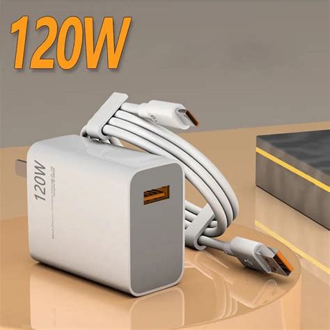 Sạc nhanh 120W Củ sạc Cáp sạc nhanh USB to Type C cho Huawei Xiaomi