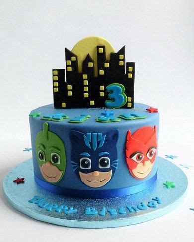 Decoración de Tortas de Héroes en Pijamas Pasteles de PJ Masks para