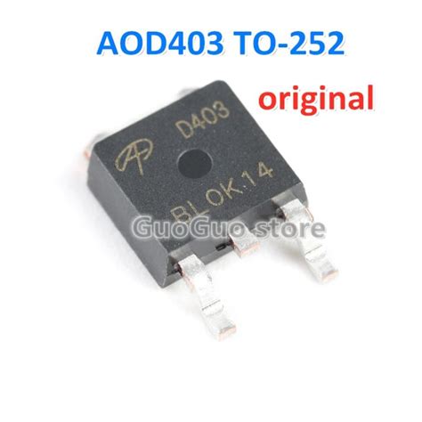 10 Buah AOD403 D403 TO 252 30V 70A P Channel Transistor MOSFET Baru