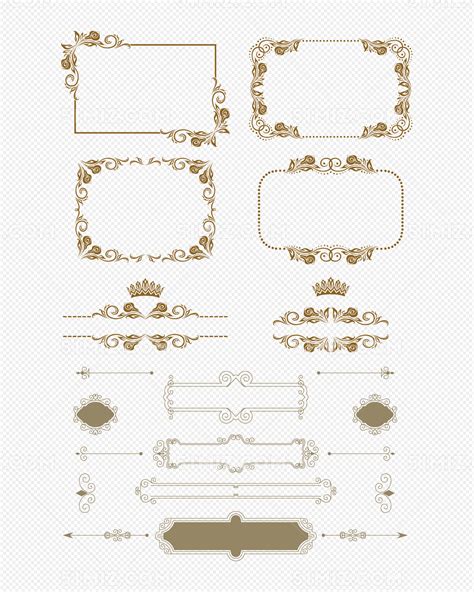 花纹边框欧式金色边框素材免费下载 觅知网