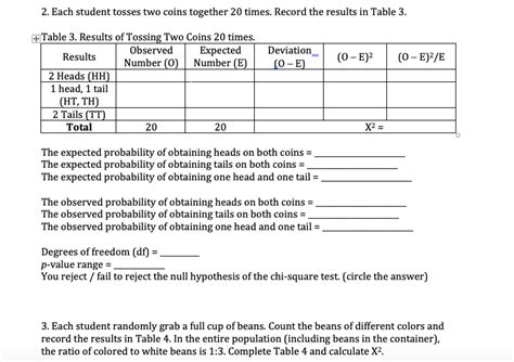 Solved Each Student Tosses Two Coins Together Times Chegg