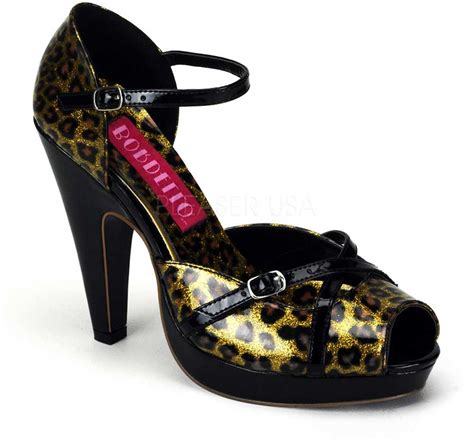 Hot Cheetah Leopard Print Dorsay Peep Toe Platform High Heels Shoes