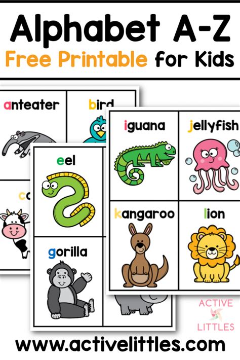 Alphabet Animal Free Printable for Kids - Active Littles