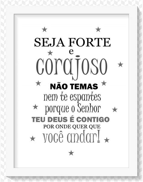 Poster Seja Forte E Corajoso Para Imprimir Seja Forte E Corajoso