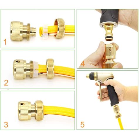 Conector Pentru Furtun De Gradina 4 Bucati Alama EMAG Ro