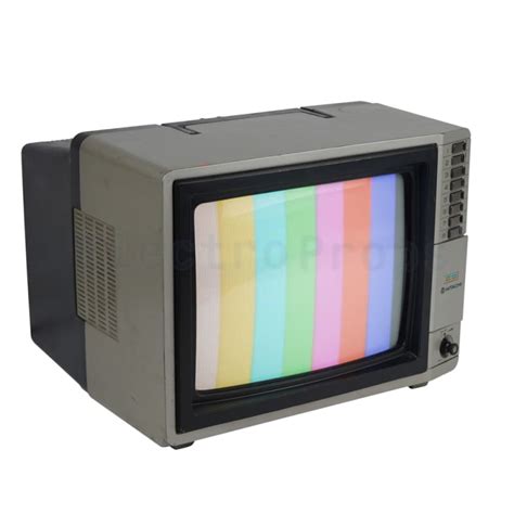 Practical Hitachi Colour Crt Tv In Silver Black Case Electro