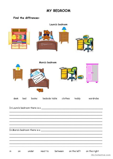 My Bedroom English Esl Worksheets Pdf And Doc