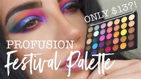 PROFUSION Festival Palette Review Tutorial Neon Makeup Tutorial