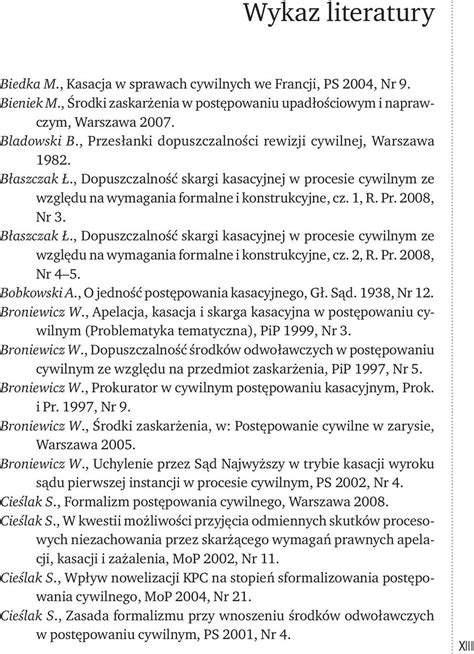 Skarga Kasacyjna W Post Powaniu Cywilnym Pdf Darmowe Pobieranie