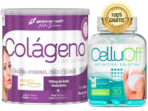 Colágeno Verisol Com Ácido Hialurônico 200g Celluoff 30 Caps