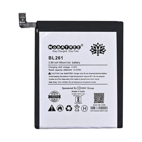 Mobatree Original Mobile Battery For Lenovo K5 NOTE BL261 3500mAh At