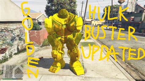 Golden Hulkbuster Updated Retexture Addon Ped Gta Mods