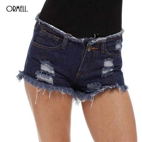 Ormell 2017 Summer Sexy Holes Women Denim Shorts Fashion Casual Female