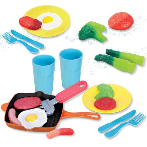 Buy Kidzlane Kitchen Play Food And Dishes Set 22 Piece Water