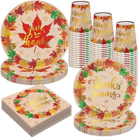 Amazon Thanksgiving Paper Plates Thanksgiving Disposable