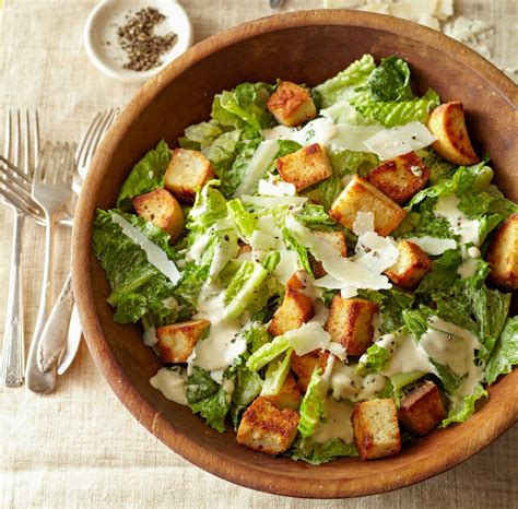 Caesar Salad with Parmesan Croutons