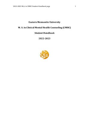 Fillable Online Clinical Mental Health Counseling Cmhc Master S