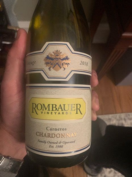 2018 Rombauer Vineyards Chardonnay Napa Valley USA California Napa