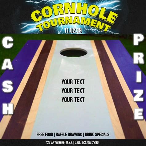 Printable Cornhole Tournament Template