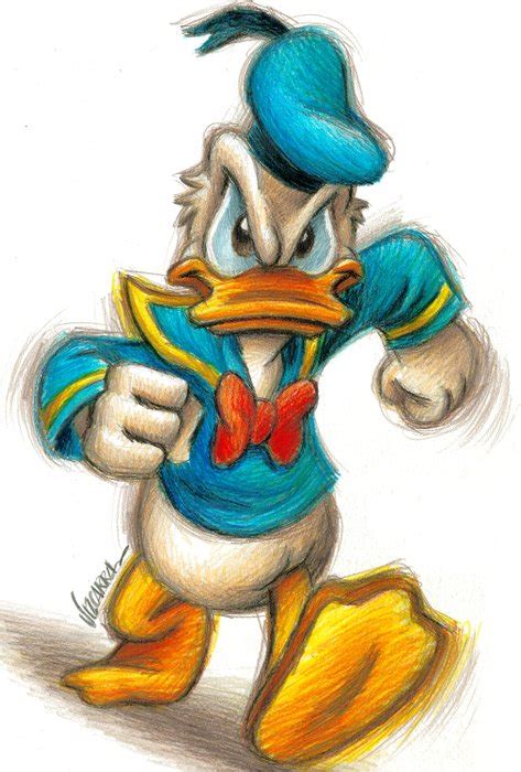 Donald Duck On His Way Original Drawing Joan Vizcarra Catawiki