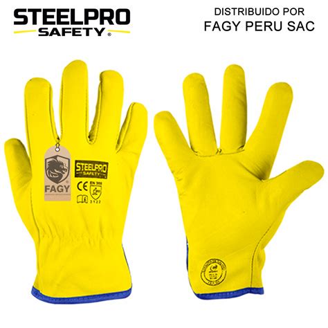 Guante Cuero Badana Amarillo Steelpro Venta De Epps Fagy Peru