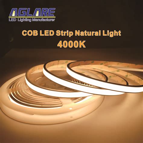 Flexible COB LED Strip Natural Light 4000K IP67 Waterproof Solid Casing