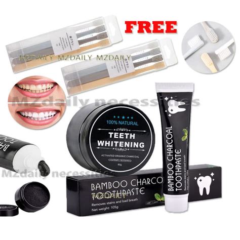 MZ Wise 4 In 1 Bamboo Charcoal Teeth Whitening Toothpaste 105g