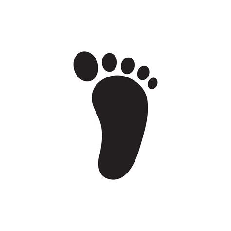 Footprint icon. Smelly feet The concept of keeping your feet healthy by