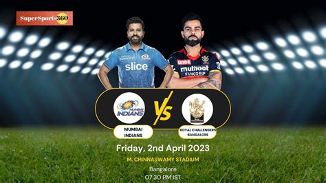 IPL 2023 Mumbai Indians Vs Royal Challengers Bangalore