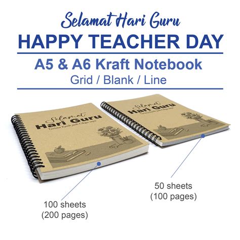 Ready Stock Teacher S Day Notebook Buku Nota Terima Kasih Cikgu Hadiah