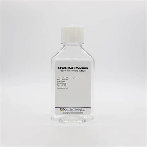 RPMI 1640 Medium Without Phenol Red And L Glutamine Quality Biological