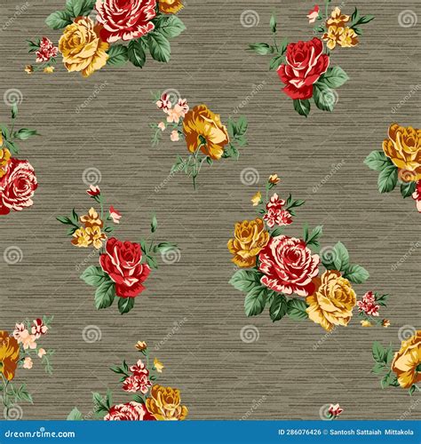 Beautiful Flower Pattern Floral Colorful Seamless Allover Design