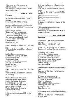 Under The Bridge By The Red Hot Chili Peppers By Joue Chih Tpt