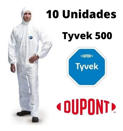 Macacão Tyvek 500 Tnt Impermeável Proteção Química 10 Peças Frete grátis