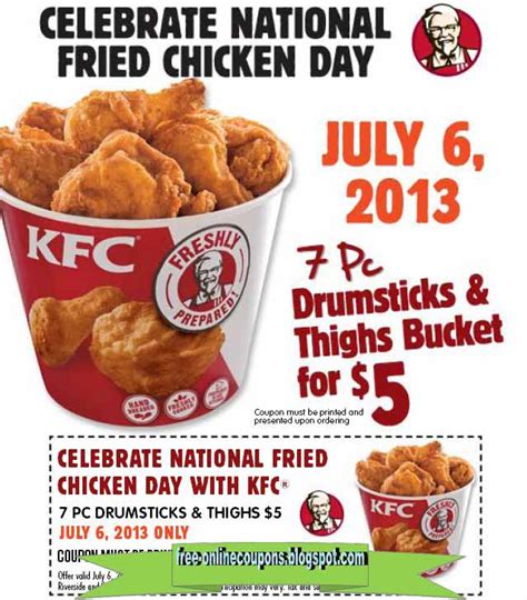 Printable Coupons 2020: Kfc Coupons