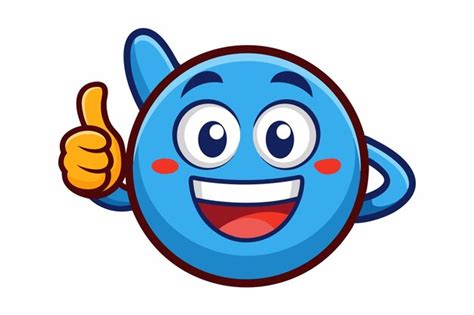 Emoticon Showing Thumb Up On White Background Premium Ai Generated Vector