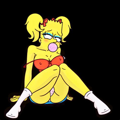 Rule 34 After Transformation Bart Simpson Bartina Simpson Bimbofication Bimbofied Bubble Gum