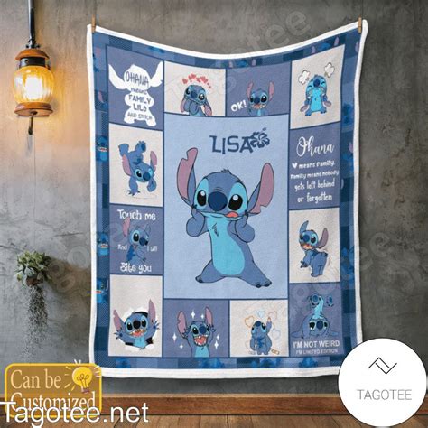 Personalized Cute Stitch Quilt Blanket - Tagotee