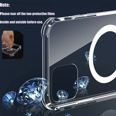 Coque Iphone Pro Max Coque De Protection Magn Tique Cristalline