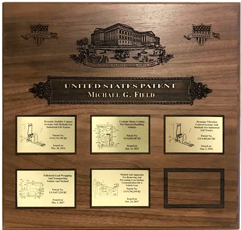 Multiple Patent Plaque | Custom design, Plaque, Custom