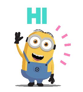 minions cute animated stickers  sticker gif de hola