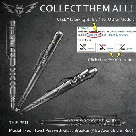 Takeflight Tactical Pen Survival Gear Aircraft Grade Aluminum