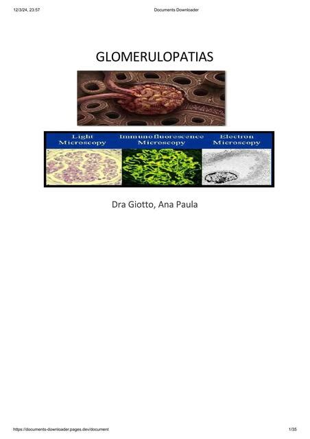 Glomerulopatias Jorge Pecart Udocz