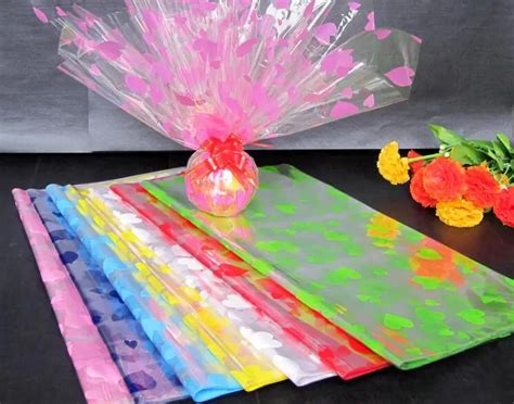 HOTSALE 54 54 cmprint celofane plástico flor de papel de papel de