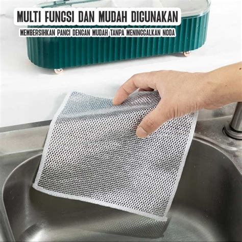 Jual Ats Kain Lap Dapur Bahan Kawat Bentuk Petak Sikat Cuci Piring