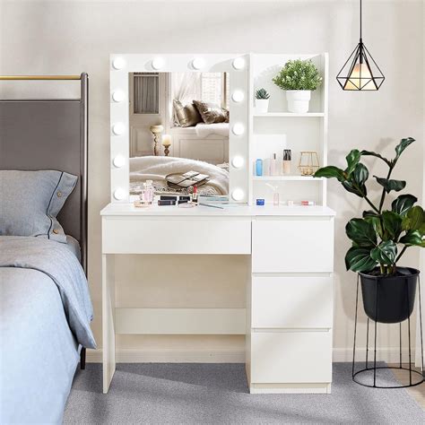 Amazon Vabches Makeup Vanity With Lights Inch Vanity Desk