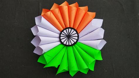 Tricolour Paper Flower Craft Ideas। Republic Day Craft Ideas Youtube